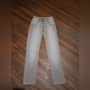 Women's Beige Slim Straight Jeans
